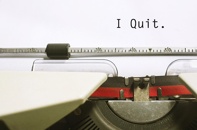 The day I quit my job.